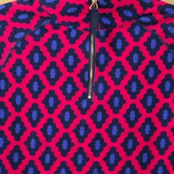 3 fpr $10 Mud Pie Poppy Monogram Quarter Zip Pullover - Picture 2 of 7